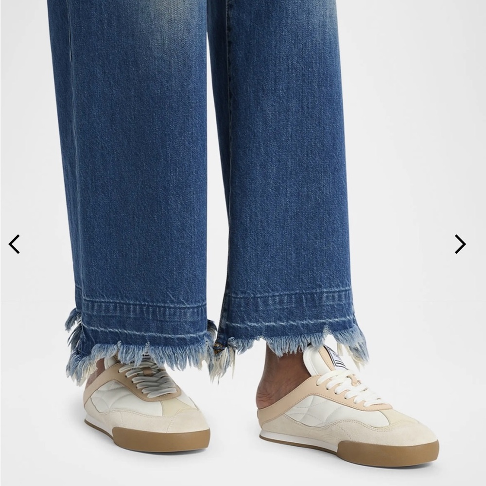 Chloe Cream and Tan Sneakers